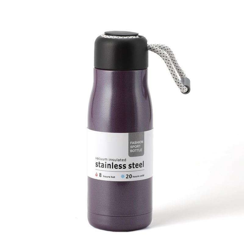 Small Water Bottle 12 oz Dusgut Insulated Water BottleStainless SteelWide Mouth Portable Lid