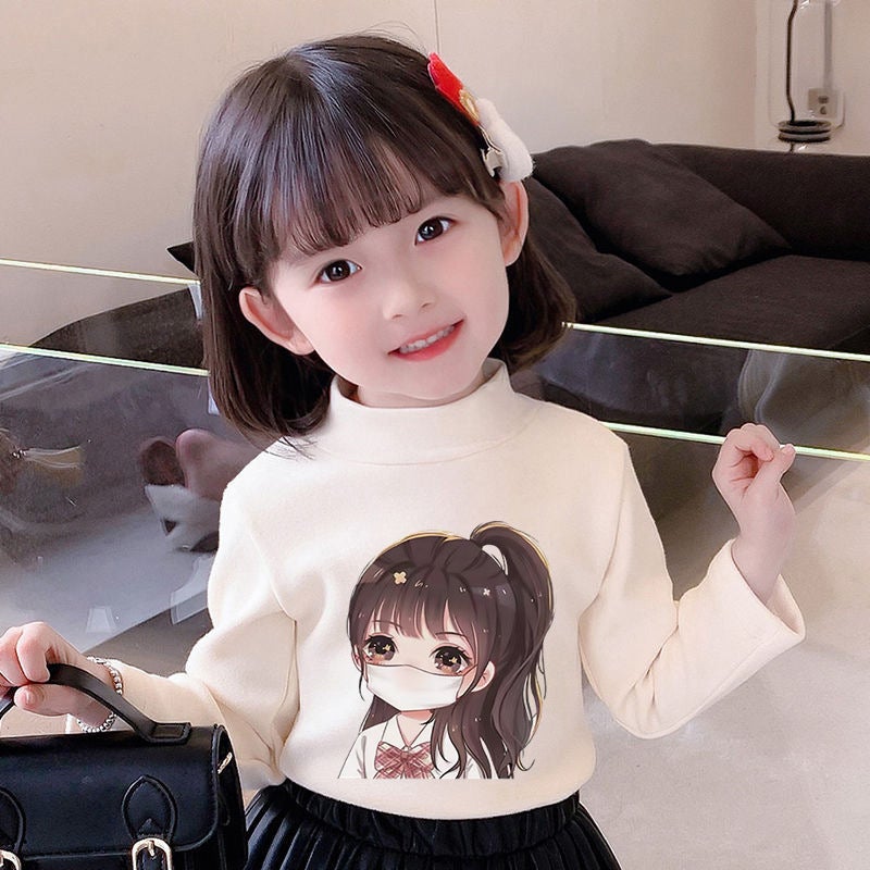 Y2367# Girls Long Sleeve T-Shirt Autumn New Cuhk Children'S Western Style Cotton Children'S Comfortable All-Match T-Shirt Top Tide - Image 1