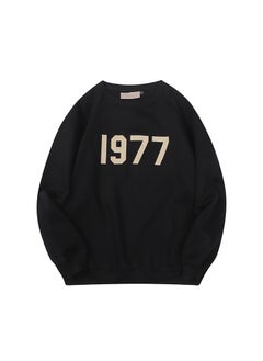 Generic Essentials Oversize round Neck Fleece Lined Hoodie American Style High Street Trendy Brand INS Mens FOG Casual Long Sleeve Cotton Sweatshirt mint green  - Image 4