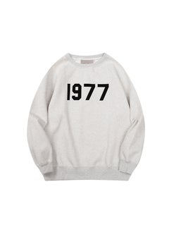 Generic Essentials Oversize round Neck Fleece Lined Hoodie American Style High Street Trendy Brand INS Mens FOG Casual Long Sleeve Cotton Sweatshirt mint green  - Image 3