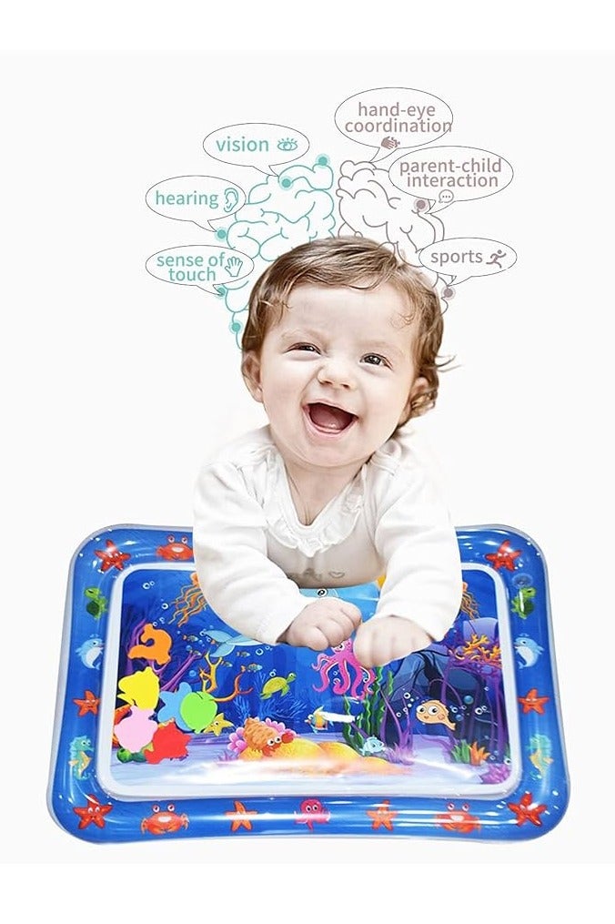 ممز بلانيت سجاده  مائيه الحجم الكبير ( 69 * 51) سم  من ممز بلانيت، مركز نشاط كبير جدا متعدد المراحل العاب لاطفال والالعاب الحسية، سجاده لعب قابل للنفخ، هدية تحفيز بصري للاولاد والبنات -العاب بيبي -العاب اطفال من سن 3 شهور - Image 3