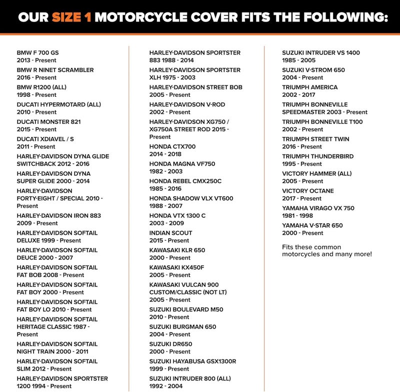 Budge Sportsman Motorcycle Cover - Black, Waterproof, Trailerable, Fits Motorcycles up to 96" Long - Image 3