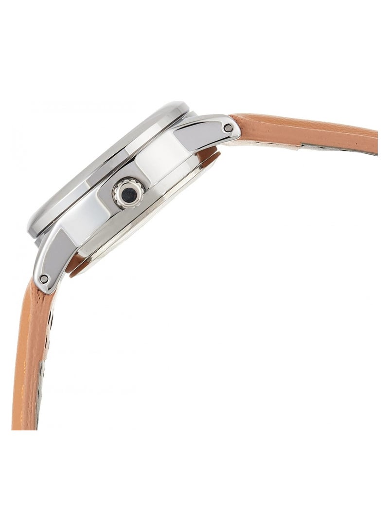 كاسيو ساعة كاسيو للنساء - LTP-V002L-7B3UDF مينا فضي، سوار بني - Image 3