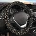 CTVSLFU Steering Wheel Cover Universal Fit Car Interior Accessories for Women Men 15 Inch Breathable Anti Slip Odorless Neoprene Steering Wheel Cover for Car Decor Protector Black Gold Leopard 002 - Image 2