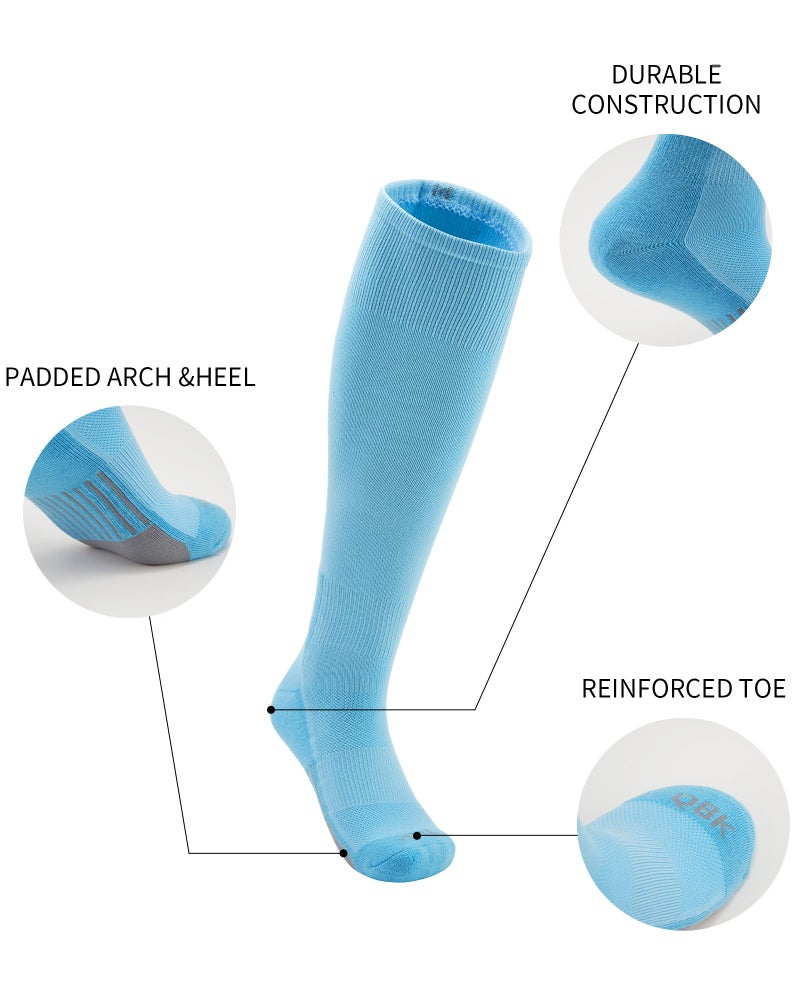 QBK Toddler Baseball Socks And Belt Youth Softball Tee Ball Combo Set for Boy Girl (2 Pairs of Socks & 1 Belt)(BLUE,2-4T) - Image 3