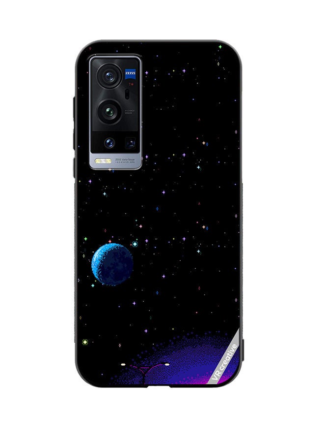 VR CREATIVE Protective Case Cover For Vivo X60 Pro Plus 8-Bit Pixel Galaxy Design Multicolour - Image 1