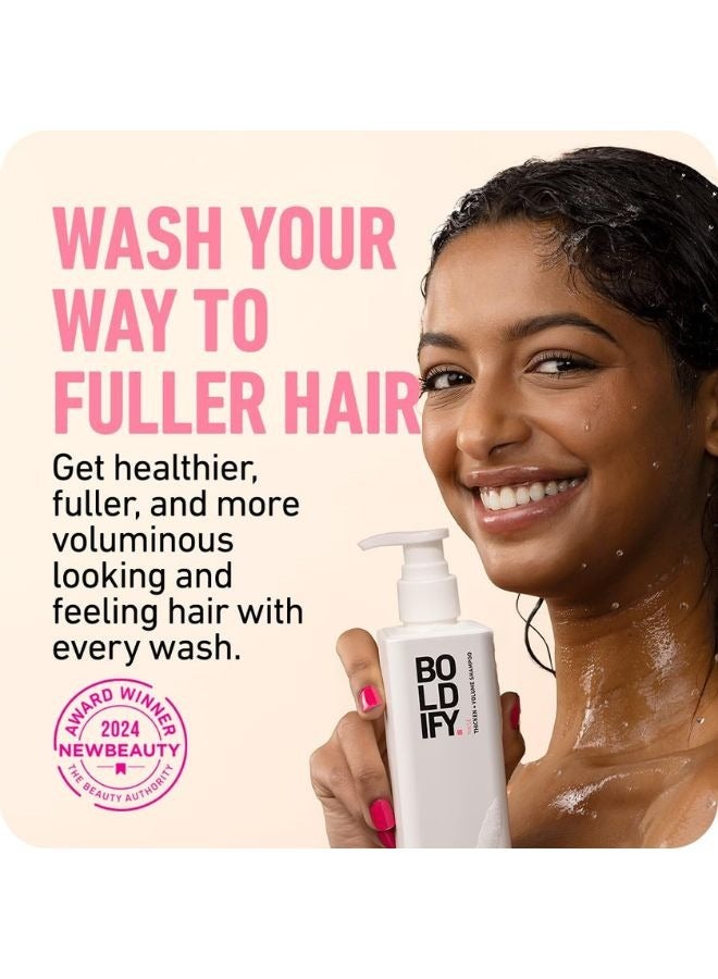 Boldify Hair Thickening And Volumizing Shampoo For Fine Hair – Gently Cleanses With Sulfate-Free Surfactants, Infused With Botanical Rosemary, Aloe Vera, Biotin, And Pro-Vitamin B5 For Increased Density And Shine (236Ml) - Image 2