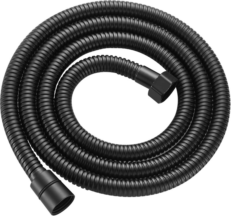 BRIMIX Stainless Steel Flexible Shower Hose Replacement for Hand Showerhead Leak-Proof Rust Resistant Shower Pipe Black 1.5M - Image 1