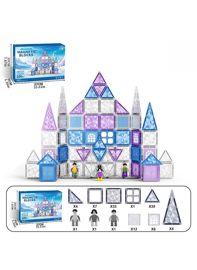 General 4D drill surface ice and snow magnetic sheet strong magnetic building blocks early childhood education educational color window magnetic toy building blocks  - Image 4