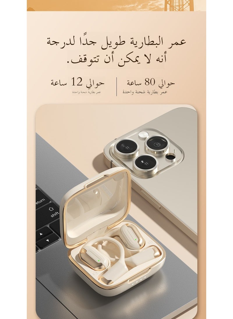 Smart Ear-Hook Translator Earbuds: 100+ Languages, Bluetooth 5.4, 99% Accuracy, 12-Hour Battery, 360° Hi-Fi Sound, IPX5 Waterproof