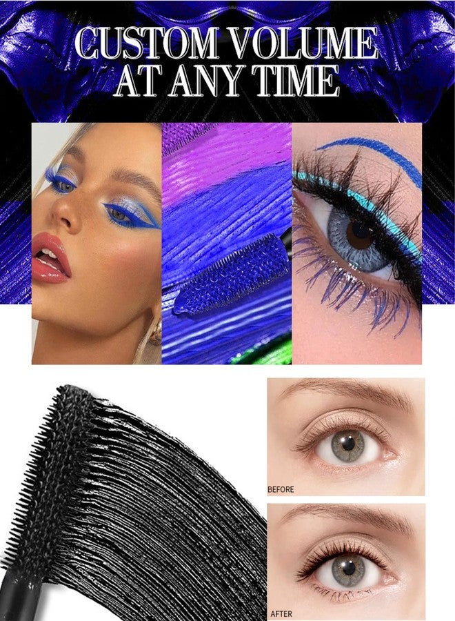 DuaTana Brown Black Waterproof Colored Mascara for Eyelashes Volume and Length, 2PCS 5D Fiber Liquid Lash Long Lasting Volumizing Curling Mascara Eye Makeup Gift for Women-Set 03 - Image 5