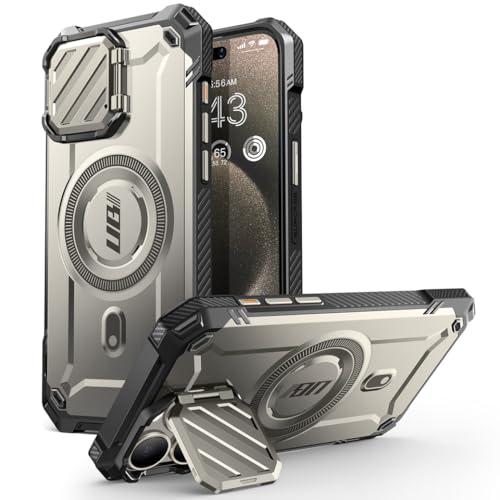 SUPCASE iPhone 15 Pro 61 Case mag XT Heavy Duty Protective Case Compatible with MagSafe and Shockproof Camera Stand for iPhone 15 Pro Igray - Image 1