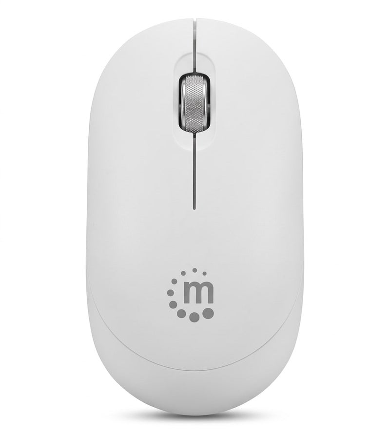 Manhattan Performance III Wireless Optical USB Mouse, White, 1000 DPI, 3 Buttons, Ambidextrous Design for Left and Right Handed Users, 2.4 GHz RF Nano Receiver, Reliable Comfort for Everyday Use - Image 1