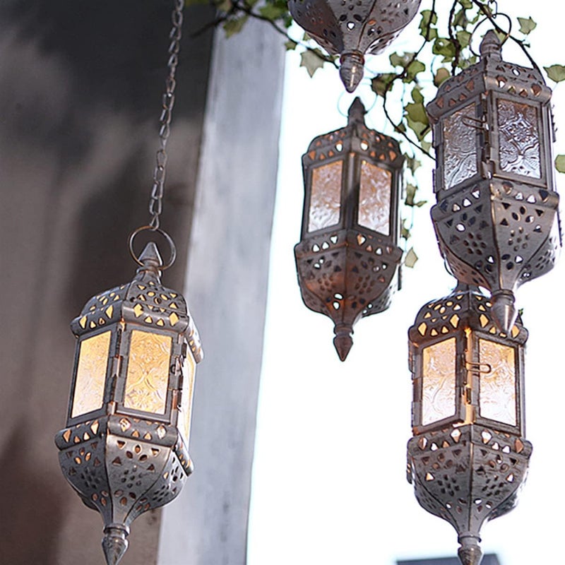 klarako Decorative Candle Lantern glass moroccan lantern moroccan tealight lantern hanging candle lantern Light Iron Art - Image 5