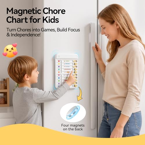 Owlprince Chore Chart for Kids Checklist Planning Board with Sliders 19 Personalizable Sheets and Magnetic Marker ADHD Tools for Kids to Do List Routine Chart Visual Schedule Board with Stand - Image 3