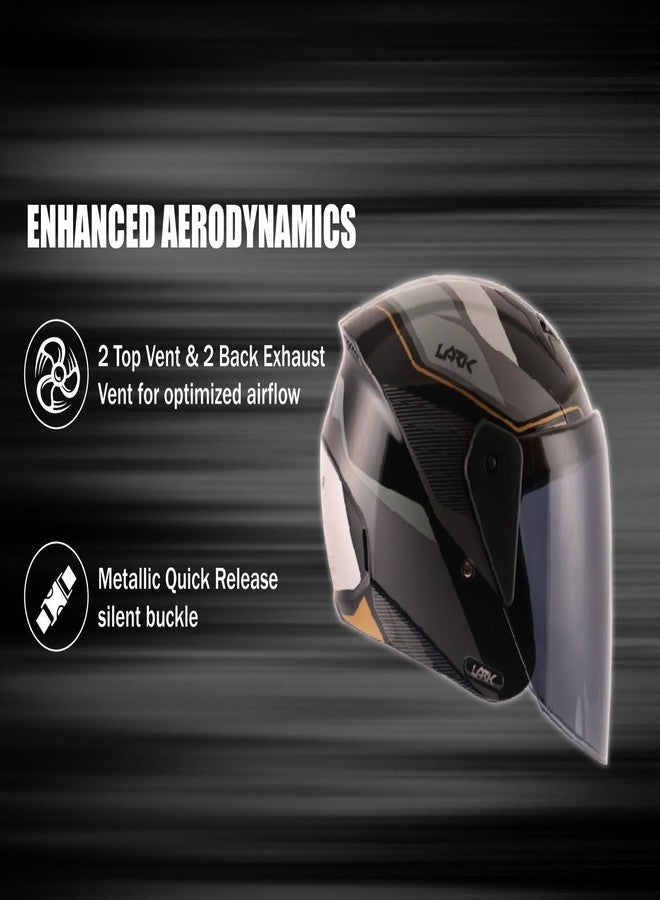 Vega Lark Legend Black Silver Helmet-M - Image 4