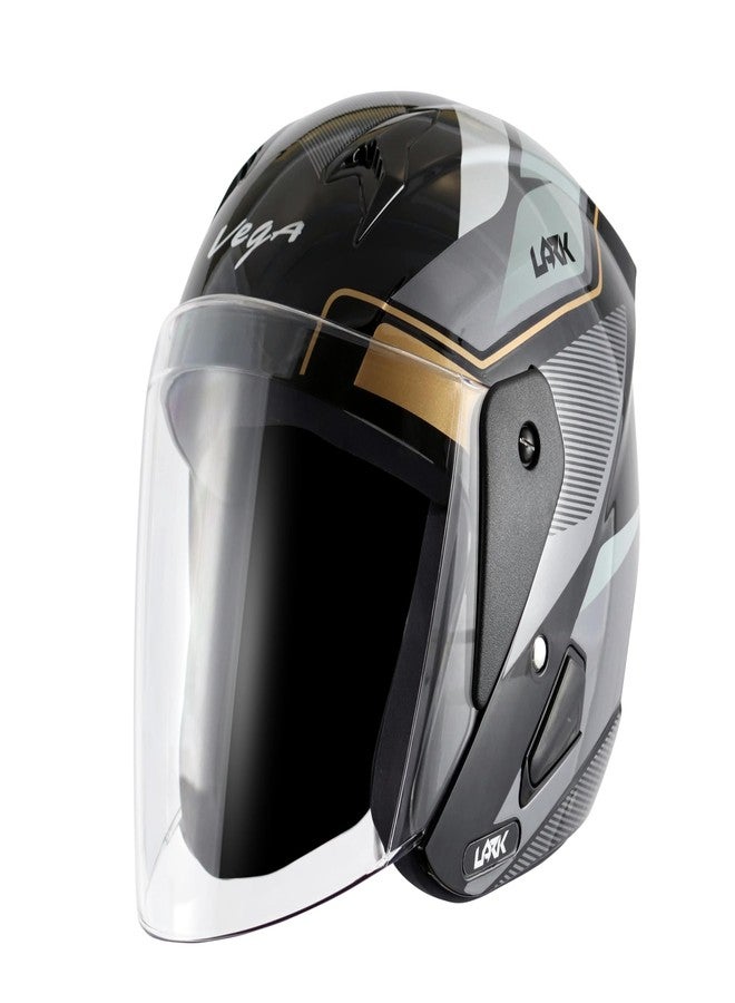 Vega Lark Legend Black Silver Helmet-M - Image 1