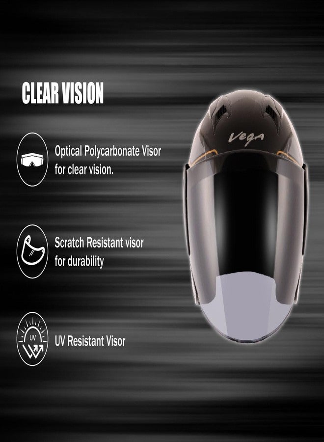 Vega Lark Legend Black Silver Helmet-M - Image 3