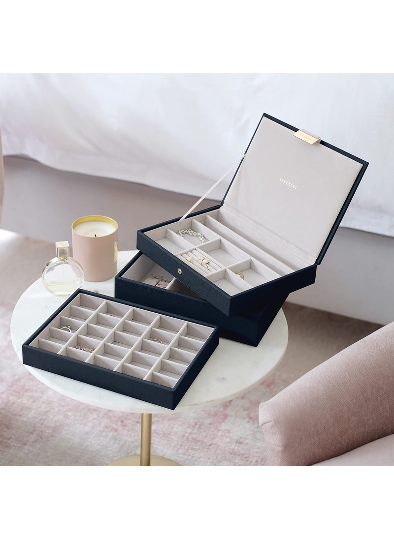Stackers Stackers 3 Pieces Pebble Navy Classic Jwellery Box  - Image 2