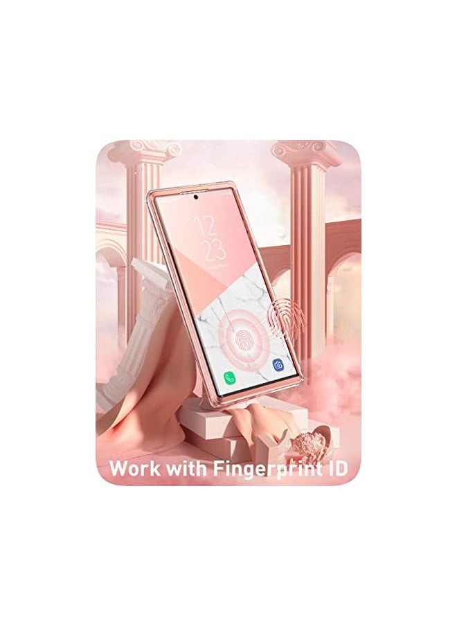 I-blason - Cosmo Series for Samsung Galaxy S23 Ultra Case (2023 Release), Slim Full-Body Stylish Protective Case with Built-in Screen Protector (Marble) - Image 1
