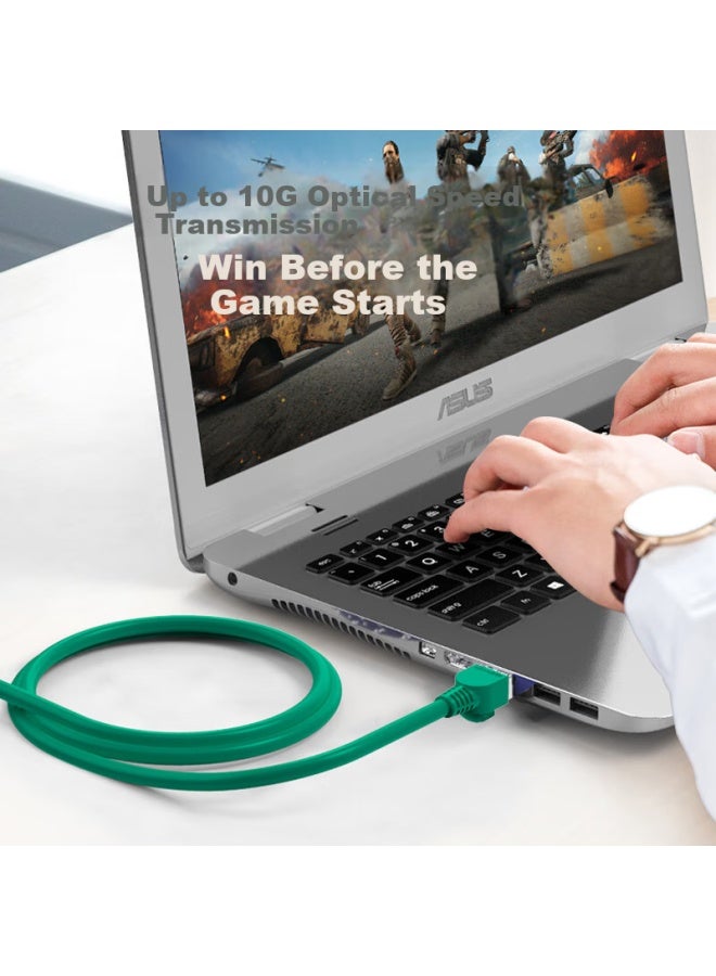 Ofnpftth Super Six Category Network Cable Engineering Grade Ten Gigabit Network Connection Cable Super 6 Category Shielded 8-Core Twisted Pair Cable Computer Broadband Home Use Machine Room Finished J - Image 1