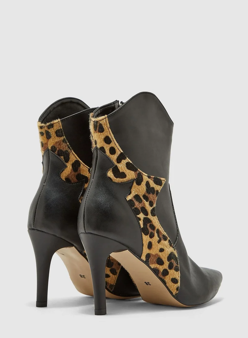 trendyol Leopard Detail Ankle Boot