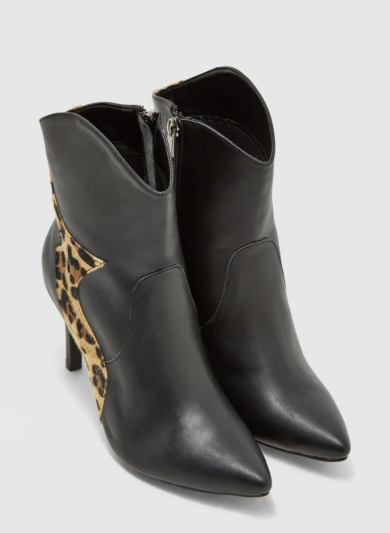 trendyol Leopard Detail Ankle Boot