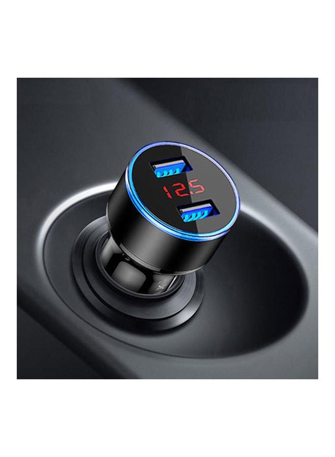 NIBEMINENT Dual USB Car Mobile Charger Black  - Image 2
