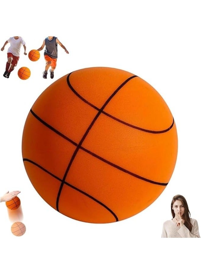كرة سلة صامتة، حلم رقيق مُحسَّن كرة سلة صامتة، كرة سلة صامتة تقطر داخل المنزل، كرة تدريب رغوية -كرة سلة داخل المنزل لمختلف الأنشطة داخل الباب (24 سم) - Image 1
