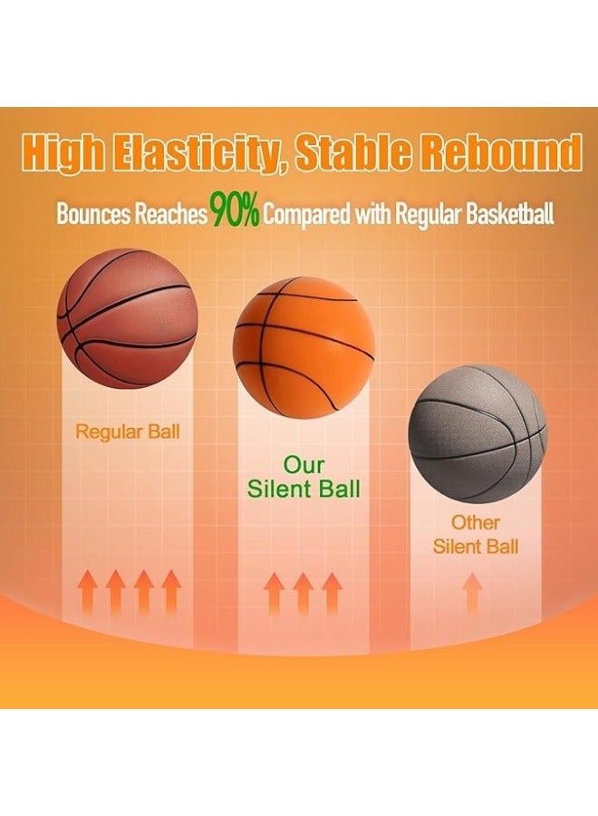 كرة سلة صامتة، حلم رقيق مُحسَّن كرة سلة صامتة، كرة سلة صامتة تقطر داخل المنزل، كرة تدريب رغوية -كرة سلة داخل المنزل لمختلف الأنشطة داخل الباب (24 سم) - Image 5