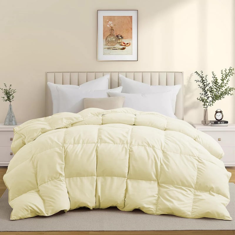 BEDDY FUSION Heavy Winter 600 GSM Comforter Double Bed Size 90X100 600 GSM Microfiber Super Soft Fluffy for Winter ComforterRajaiDuvetBlanket Double Bed Ivory Color - Image 1