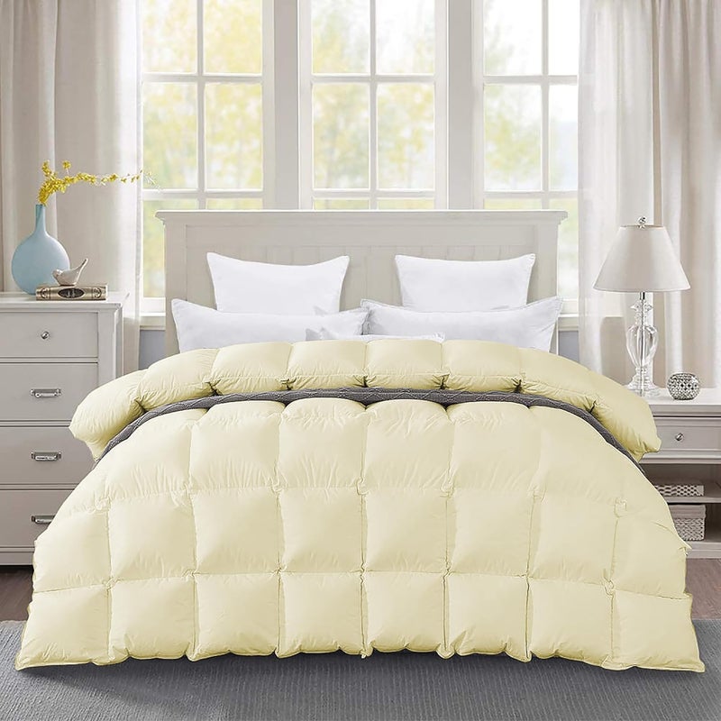 BEDDY FUSION Heavy Winter 600 GSM Comforter Double Bed Size 90X100 600 GSM Microfiber Super Soft Fluffy for Winter ComforterRajaiDuvetBlanket Double Bed Ivory Color - Image 4
