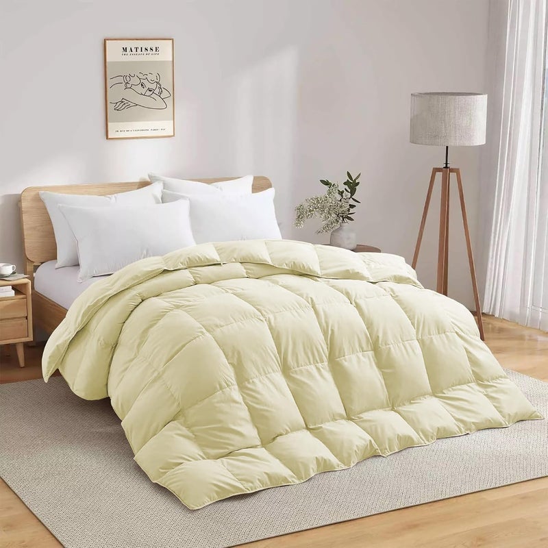 BEDDY FUSION Heavy Winter 600 GSM Comforter Double Bed Size 90X100 600 GSM Microfiber Super Soft Fluffy for Winter ComforterRajaiDuvetBlanket Double Bed Ivory Color - Image 2