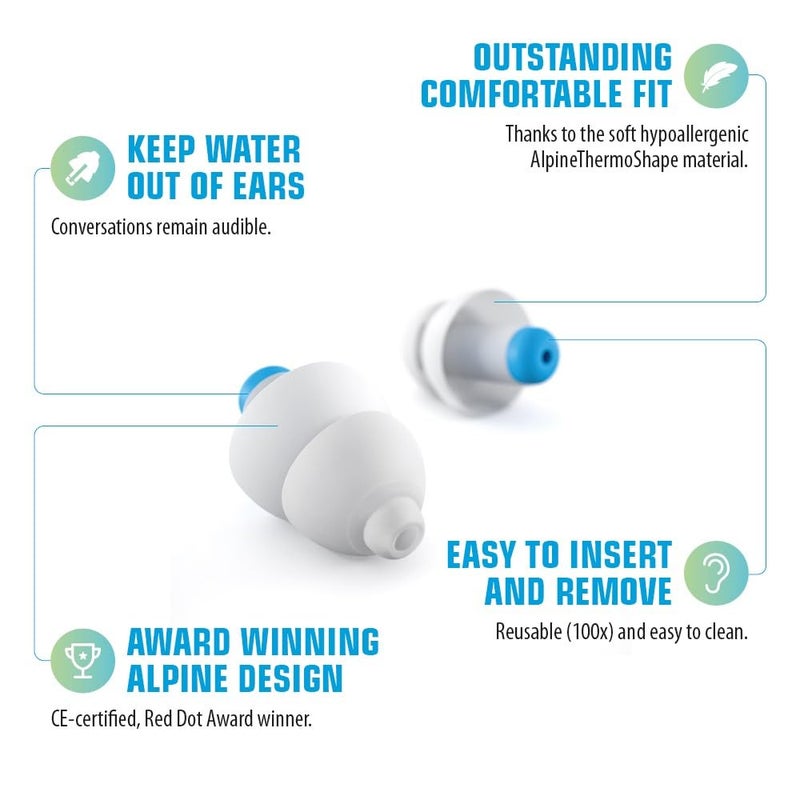 ألبين هيرينج بروتكشن سدادات أذن للسباحة سويم سيف من ألبين - سدادات أذن مضادة للماء للسباحة - تمنع دخول الماء وتمنع أذن السباحة - سدادات أذن مريحة لا تسبب الحساسية - سدادات أذن قابلة لإعادة الاستخدام للسباحة - للبالغين - Image 3
