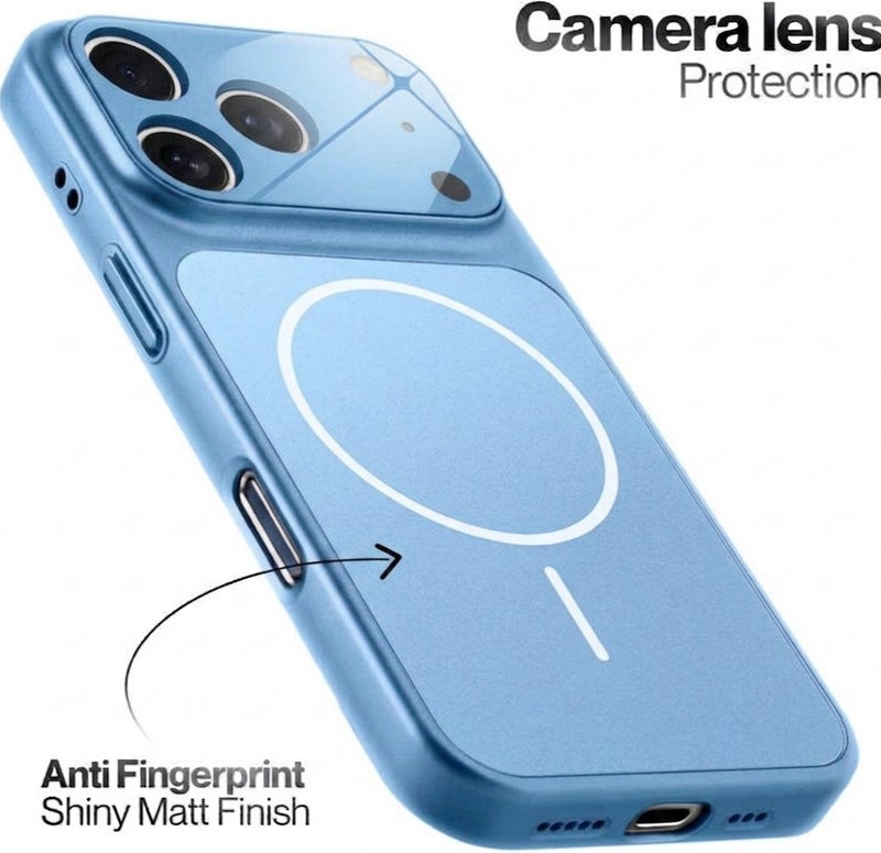 بورتوني جراب iPhone 18 Pro Max فائق النحافة ومغناطيسي بلمسة مطفية، يتميز بتصميم نحيف وصلب وحماية للكاميرا، مخصص لهاتف iPhone 18 Pro Max (مقاس 6.9 بوصة). - Image 5