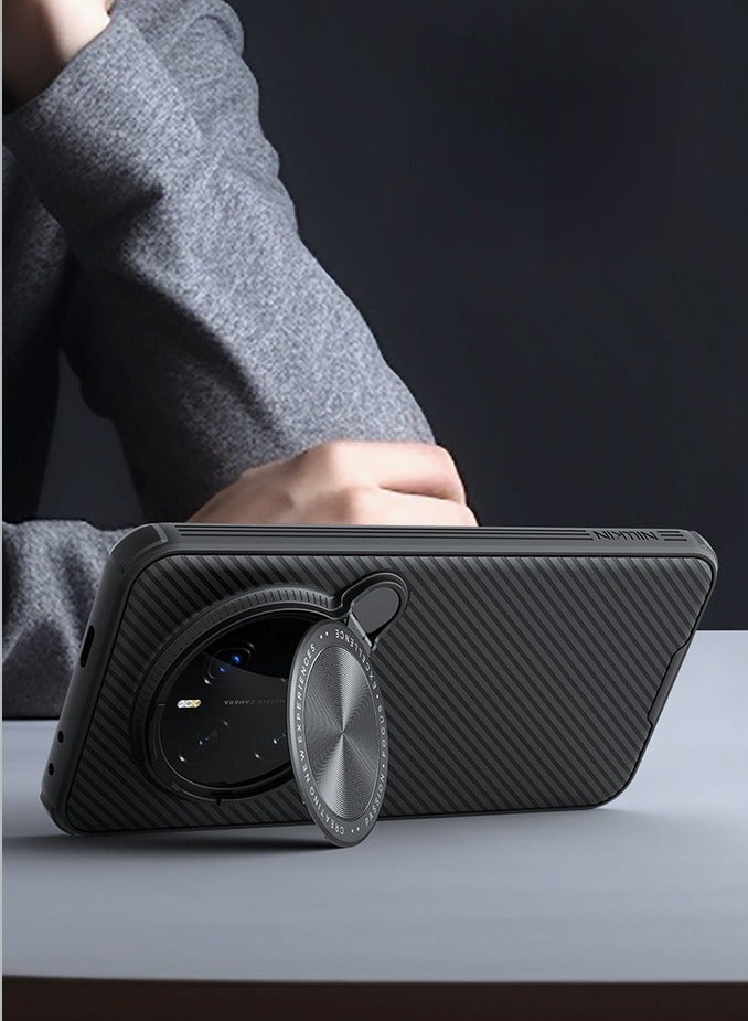 General Case for Honor Magic 7 Pro,Camera Lens Privacy Protection Folding Kickstand Holder, TPU Bumper PC Back Cover Corners Shockproof [Supports Wireless Charging]  - Image 3