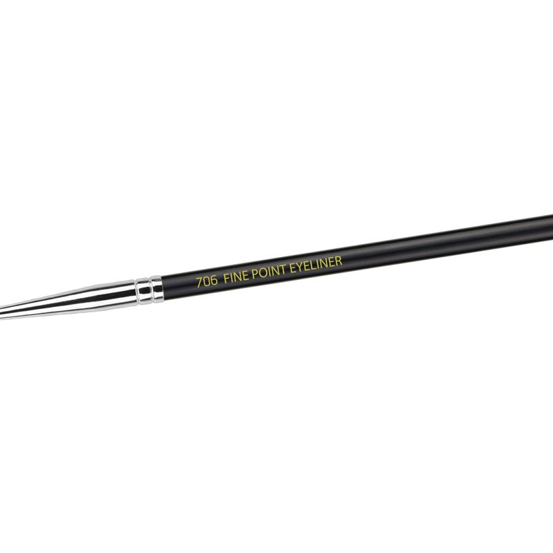 Bdellium Tools Professional Makeup Brush - Maestro Series 706 Fine Point Eyeliner - With Soft Synthetic Fibers, For Lining the Eyes (Black, 1pc) - Image 5