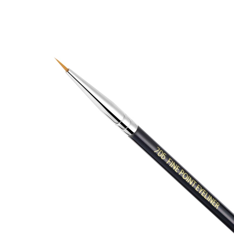 Bdellium Tools Professional Makeup Brush - Maestro Series 706 Fine Point Eyeliner - With Soft Synthetic Fibers, For Lining the Eyes (Black, 1pc) - Image 3