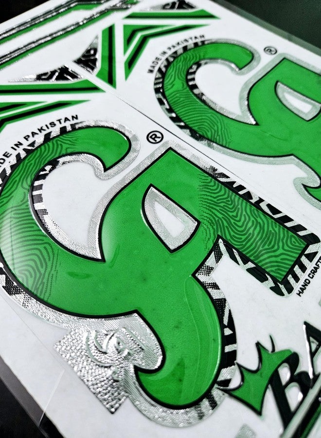 AYN Bat Sticker 3D Embossed English Willow Fiber Tape Sports Accessories Protection, CA Babar Azam Green - Image 5