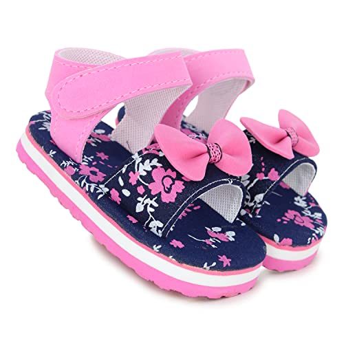 Neska Moda Baby Girls Eva Hook & Loop Chu Chu Musical Sound Sandals For 18 To 24 Months (Blue,Pink,White) -BT1350 - Image 1
