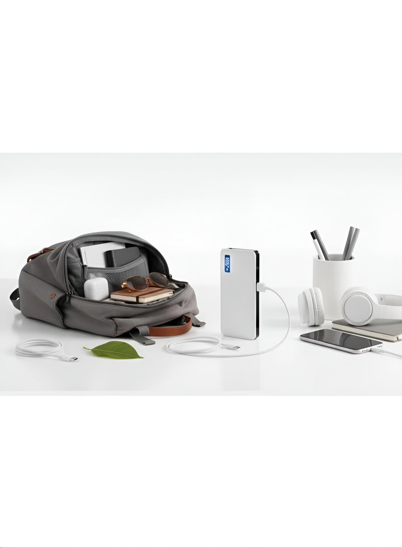 بي إس إن إل باور بانك مزود 20000 mah بـ 3 منافذ USB وكشاف يدوي, شحن سريع باور بانك محمول وبطارية خارجية لأي أجهزة - Image 3