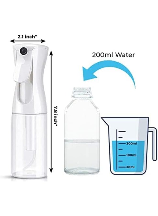 زجاجة بخاخ رذاذ فاخرة من سويفت دايركت - 200 مل، زجاجة بخاخ ماء رذاذ مستمر لتصفيف الشعر الطويل والمجعد والنباتات والكي والتنظيف وصالونات التجميل والعناية بالبشرة... (شفاف) - Image 3