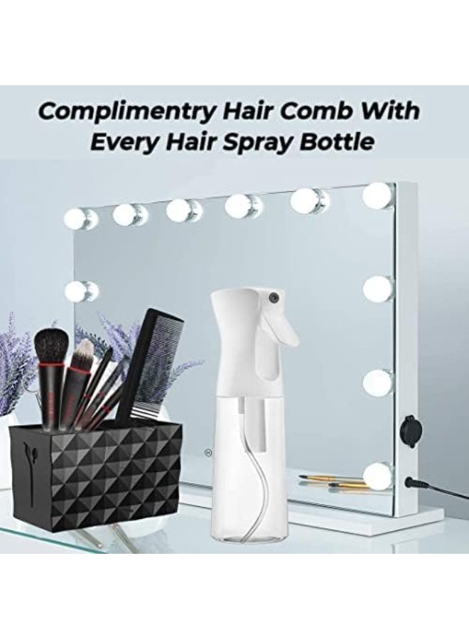 زجاجة بخاخ رذاذ فاخرة من سويفت دايركت - 200 مل، زجاجة بخاخ ماء رذاذ مستمر لتصفيف الشعر الطويل والمجعد والنباتات والكي والتنظيف وصالونات التجميل والعناية بالبشرة... (شفاف) - Image 2