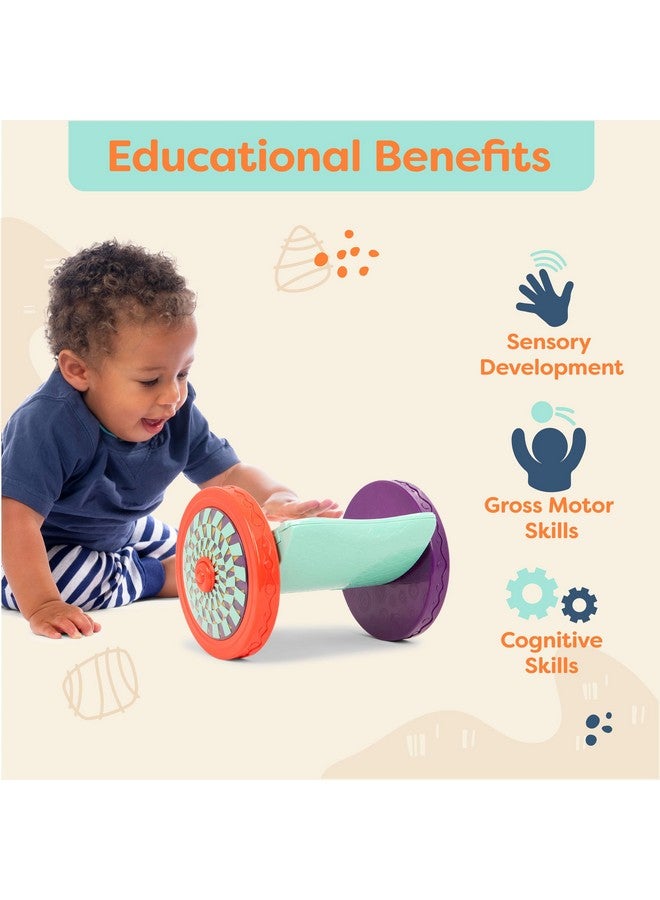 B. toys - Baby Toys Mirror with Rolling Sensory Wheels - Interactive Roly-Poly Mirror for Tummy Time & Crawling - Early Learning for Infant Development - 0+ Months - Image 4