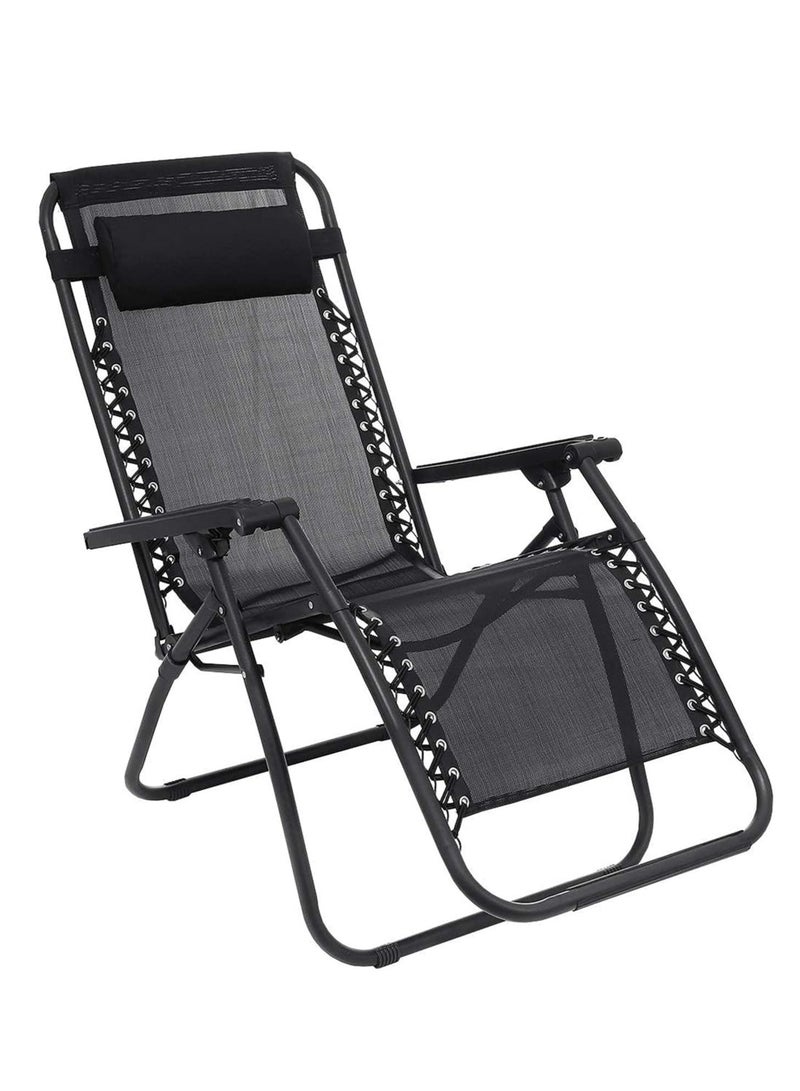 GO2CAMPS Foldable Camping Chair,Folding Reclining Lounge Chair,Camping Bed, Zero Gravity Beach Chair and Garden Chair with Pillows Recliner, Ergonomic Support for Camping, Garden, Poolside Backyard, Beach, Garden Relaxation - Image 1