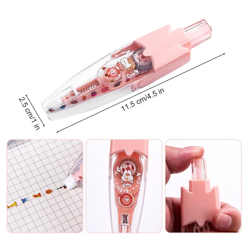 CHEENNY Correction Tape - Correction Tape 6 Meter X 5 MM for Journal, Correction Pen, Whitener for Correction, Stationery Items for School & Office,Correction Pen Tape (Multicolor) (Design-7) - Image 3