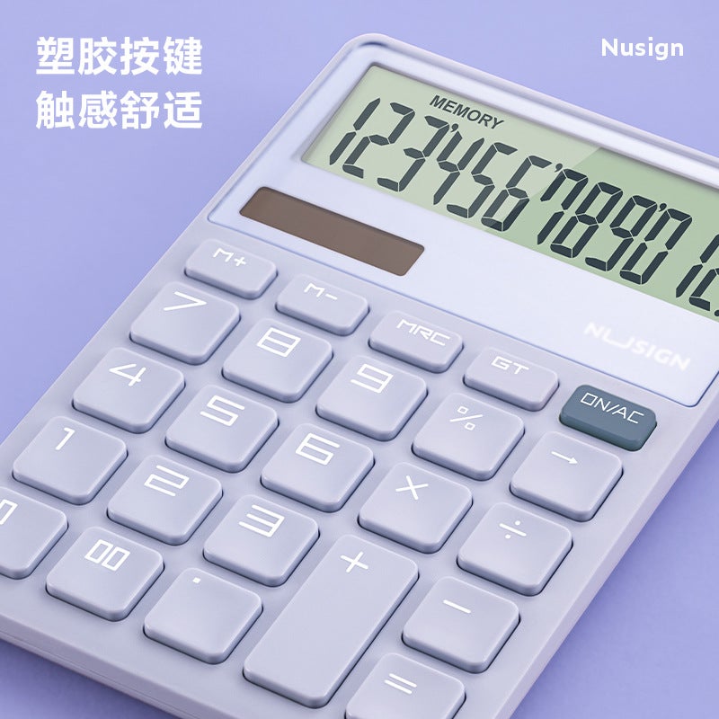 Delinius Ns042 Portable Calculator Office Multifunctional Solar Dual Power Stylish Simple Calculation - Image 4