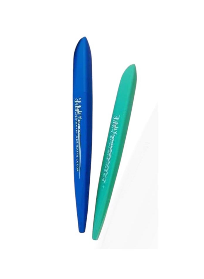 Might Cinema Might Cinema Eyeliner Pencil, 2 Colors Green/Blue  - Image 1