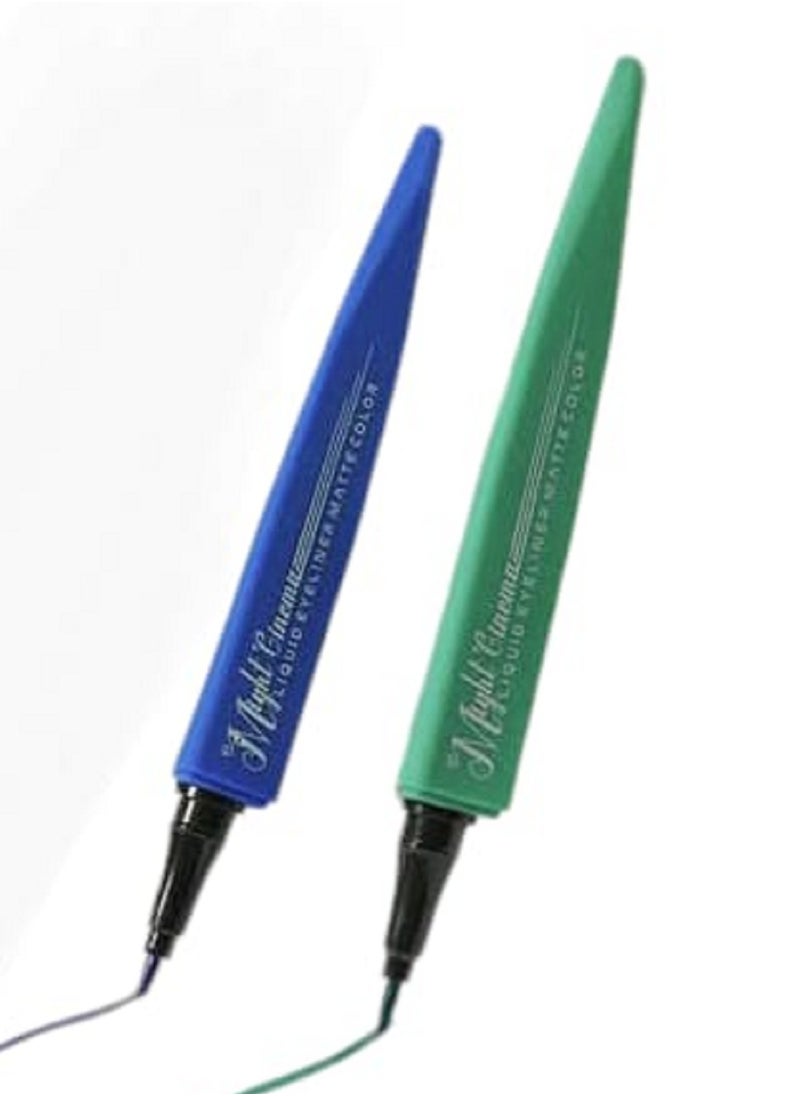 Might Cinema Might Cinema Eyeliner Pencil, 2 Colors Green/Blue  - Image 2
