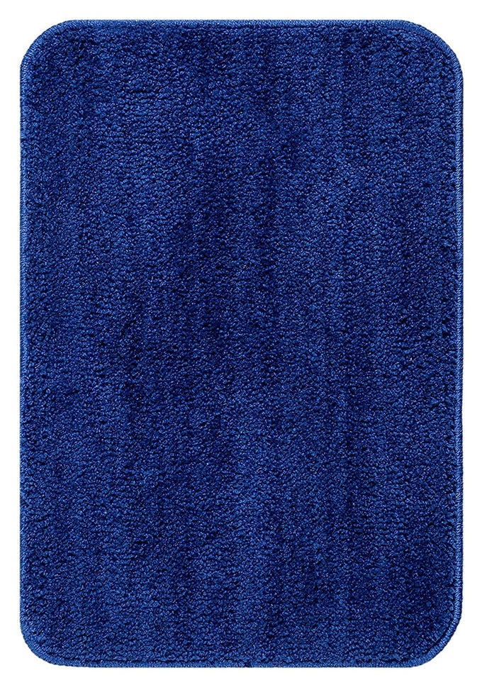 MICROFIBER BATHROOM RUGS 21X34 SHAGGY SOFT AND ABSORBENT NON SLIP THICK PLUSH MACHINE WASHABLE BATH MAT AND BATH RUGS FOR BATHROOM ROYAL BLUE